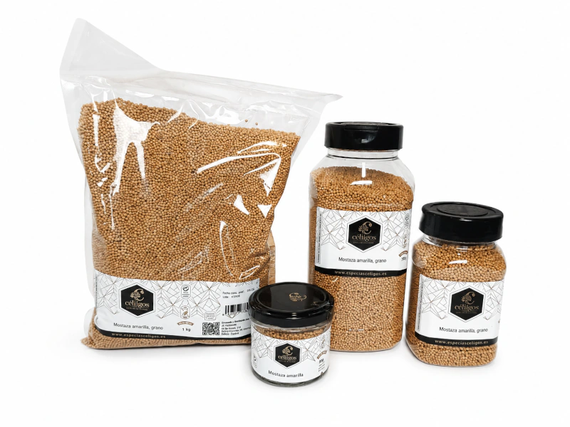 Mostaza amarilla en grano