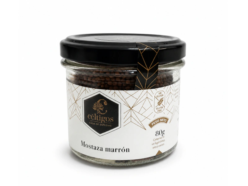 Mostaza marrón en grano